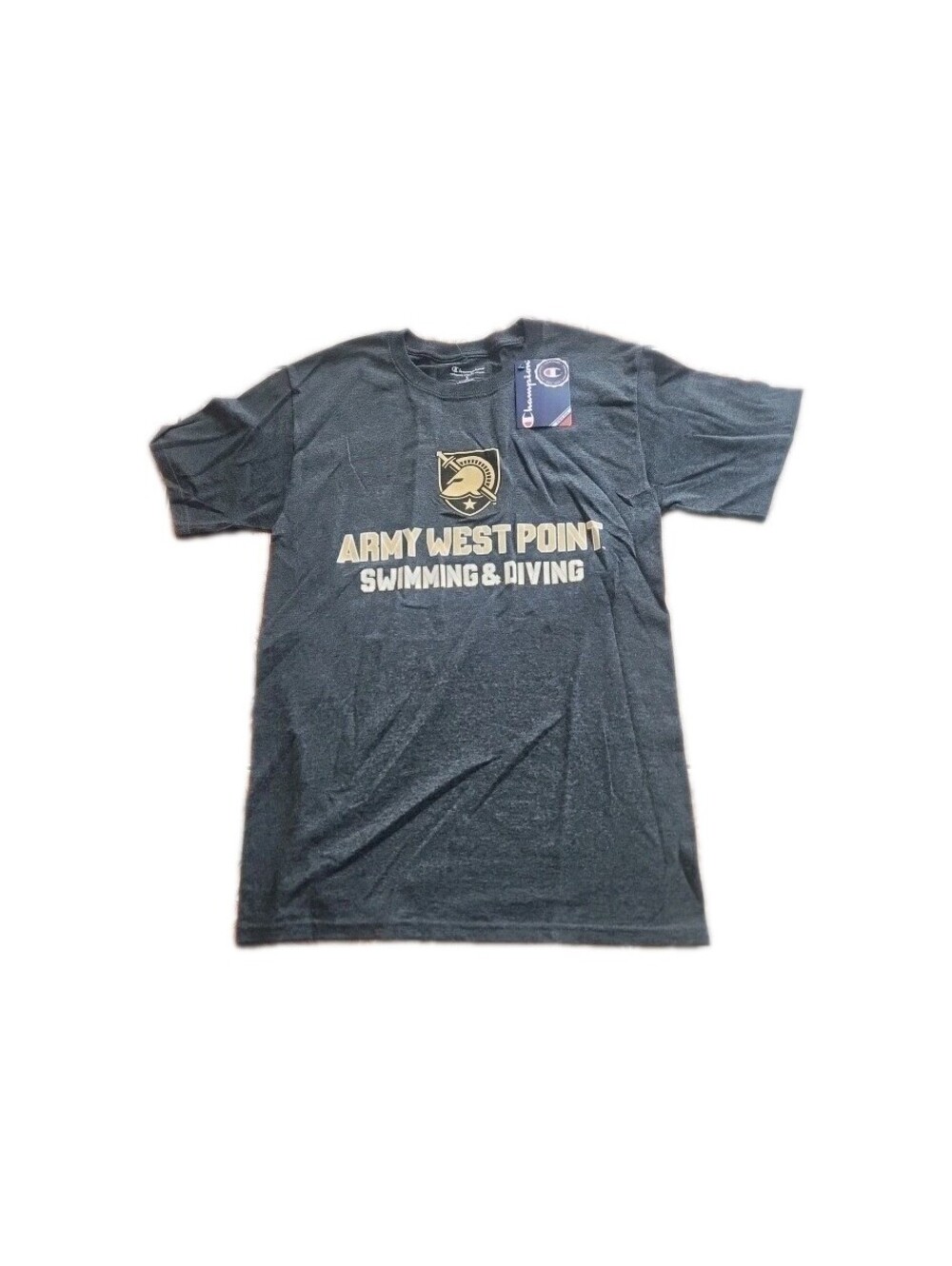 Champion Army West Point Black Knights Swimming And Diving Shirt Mens Small Gray